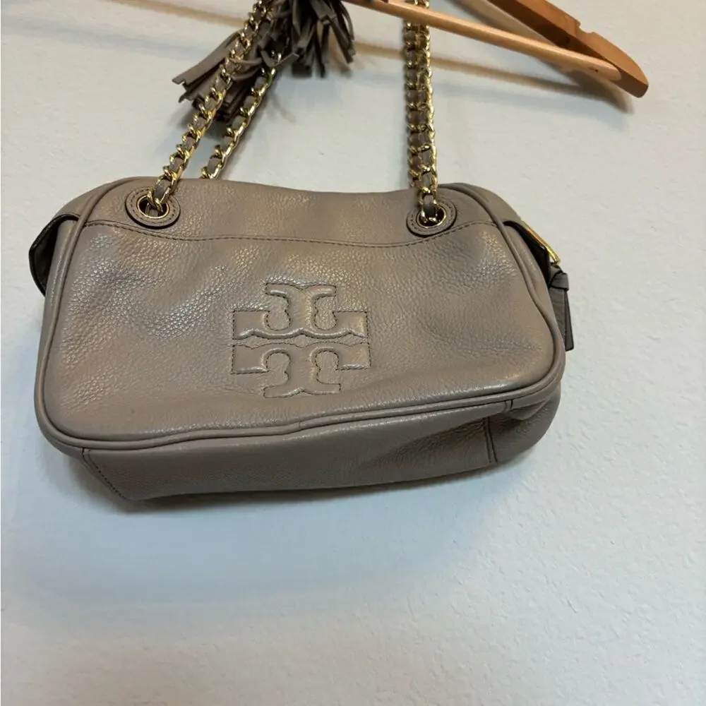 Tory Burch Thea Chain Crossbody Purse Taupe